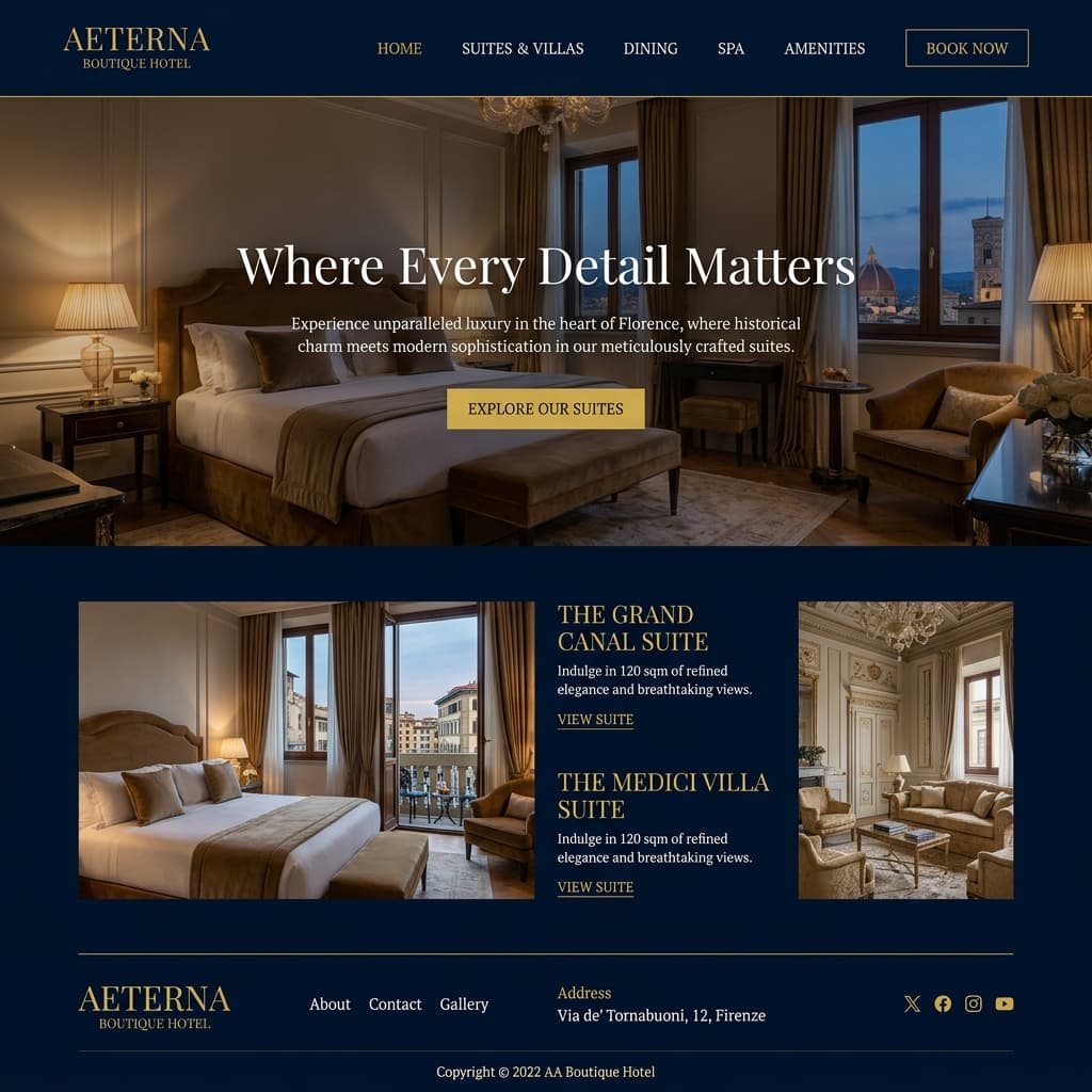 Hotel website by Aceris Studio