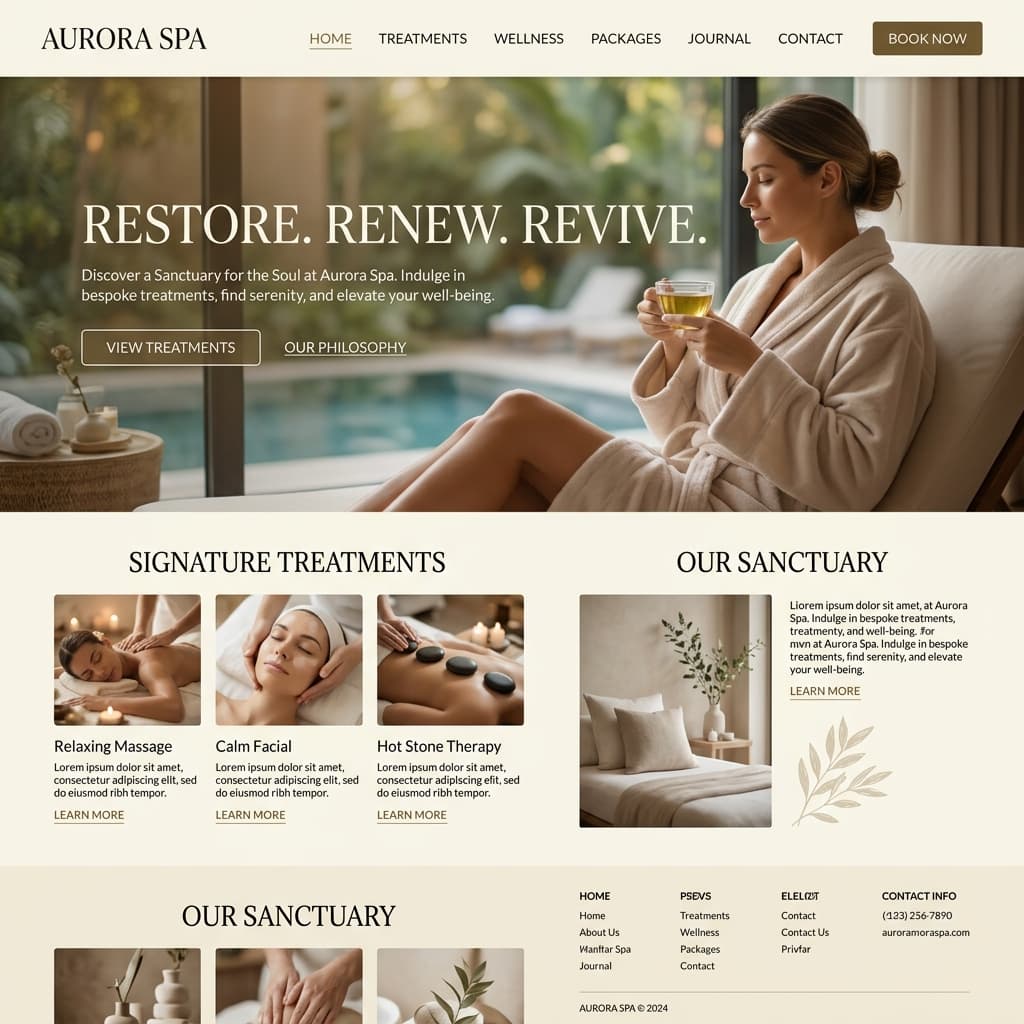 Spa & Wellness website by Aceris Studio