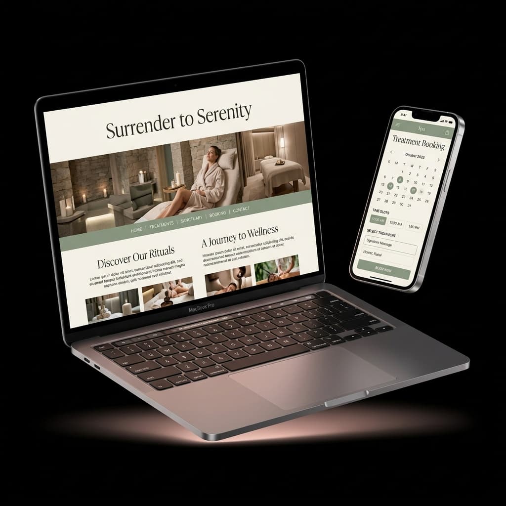 Spa & Wellness website mockup by Aceris Studio
